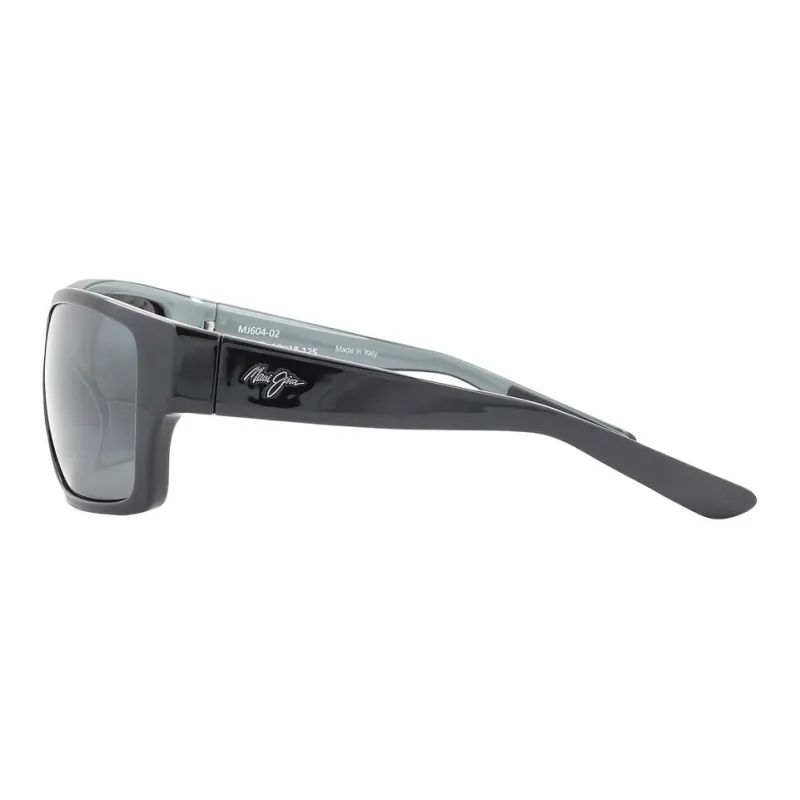 Maui Jim Nylon Rectangular Sunglasses Men's Black-2