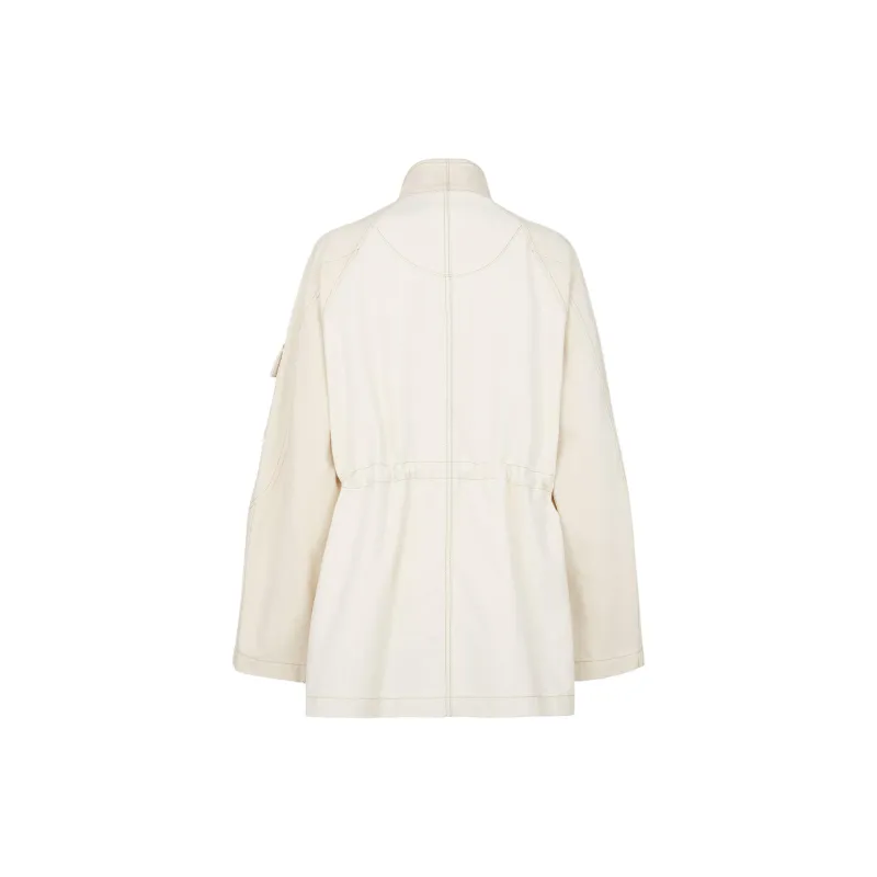 FENDI Logo Detailed Long Sleeved Denim Jacket-1