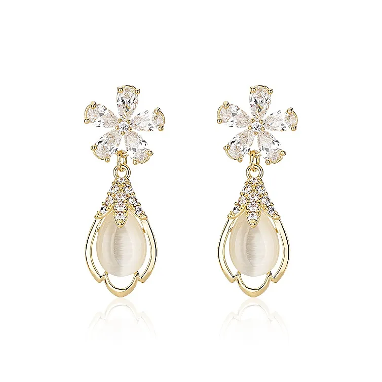 QLADY S925 Silver Stud Earrings Women's-0
