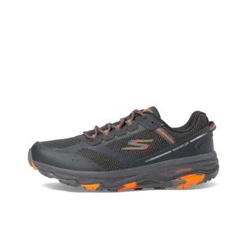 Skechers Anti Slip Wear Resistant Low Top Running Shoes Men's Gray Orange