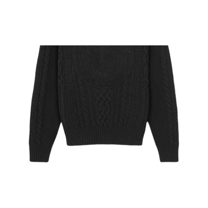 VERSACE Medusa Head Cable knit Jumper-5