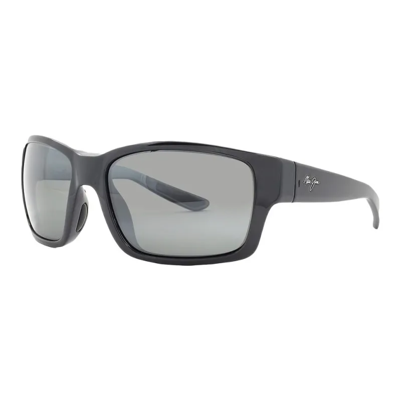 Maui Jim Nylon Rectangular Sunglasses Men's Black-0