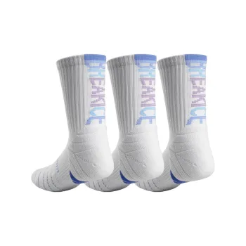 BKCXZICE Basketball Socks Unisex 3 Pack White