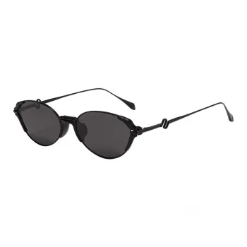 Thunder Pailong Metal Cat Eye Sunglasses Unisex Black Silver Gold