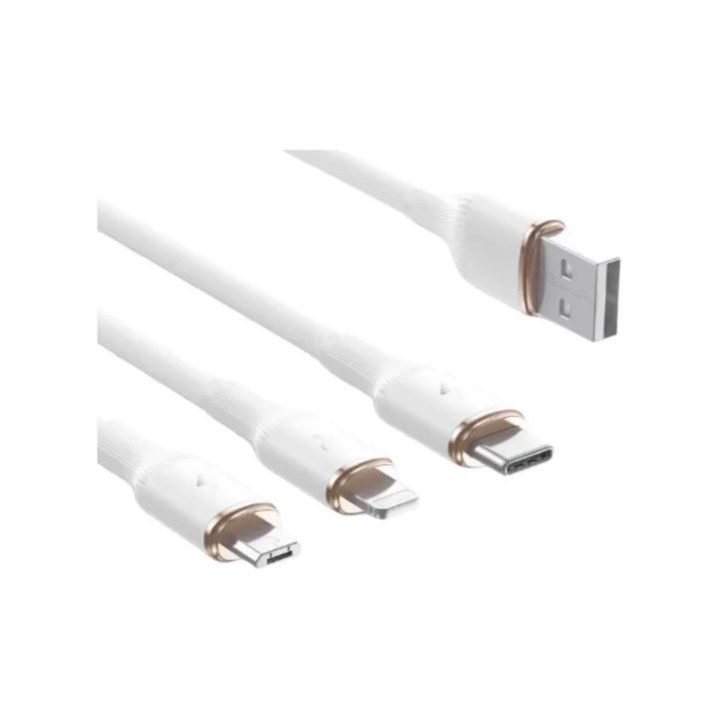 First Guard 3VZ0020 All in One Unwrapped Single Cable With Triple Charging Cables-9