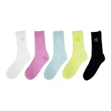Crystal White+Rose Pink+Tranquil Blue+Green Light Yellow+Phantom Black