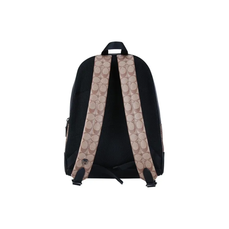COACH X Keith Haring West Feature Coated Canvas With Refined Calfskin Backpack Men's Brown/Black Antique Nickel-1