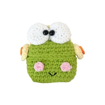 BYZ Plush Material Compatible With Apple AirPods And AirPods Pro Knitted Fabric Headphone Case Frog Shaped Earbuds