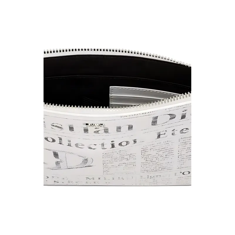 DIOR Daniel Arsham Collaboration Calfskin Clutch Men's White-7