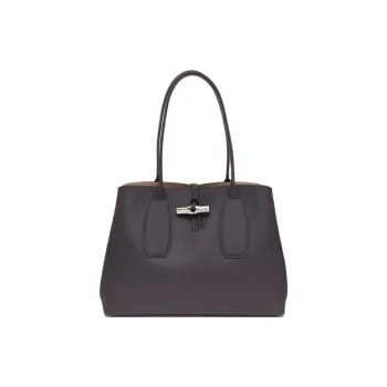 LONGCHAMP Leather Handbag Women's Purple
