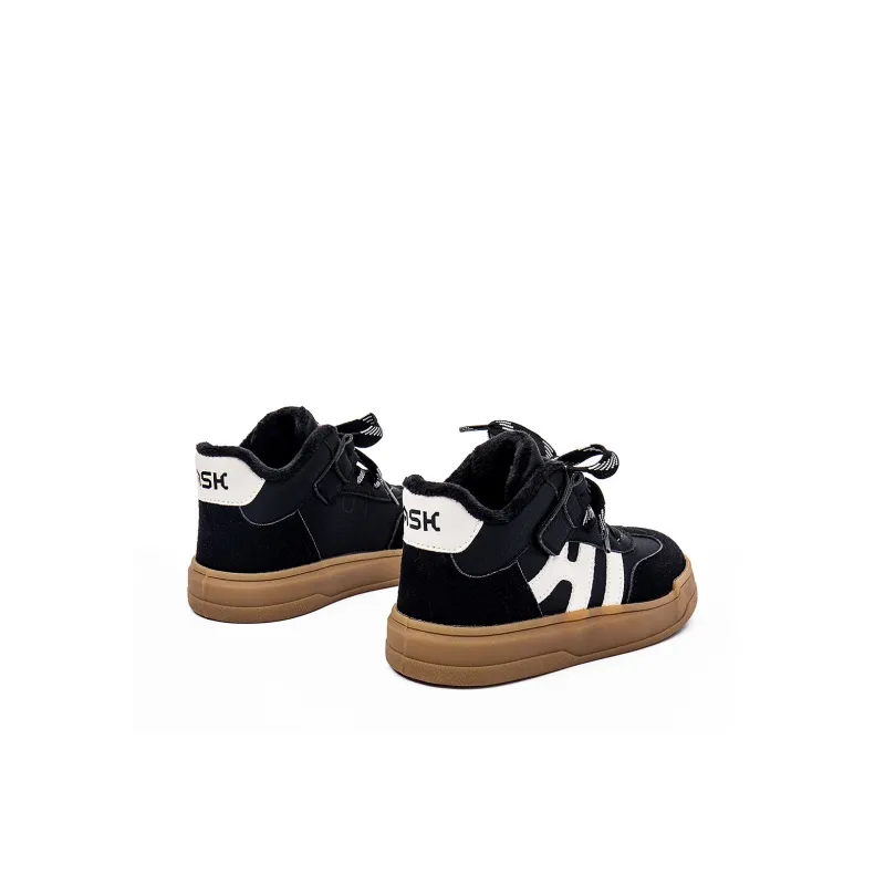 ASK Slip Resistant Thermal Support Mid Top Kids' Skateboarding Shoes Black Kids'-4