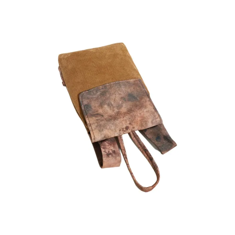 Everthames Corduroy With Additional Fabric Backpack Regular Women's Brown-3
