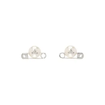 Vivienne Westwood Brass Earrings Women's Silver/White