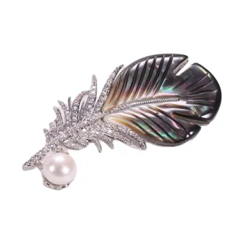 HENGSHENG Freshwater Pearl Brooches Unisex