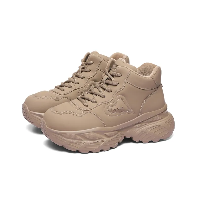 Golden Silk Rabbit Low-Top Chunky Sneakers Women's-8