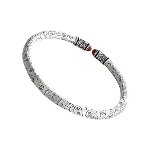 RURA S999 Fine Silver Bangles Women's Silver-0