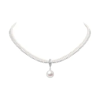 CARAT'S DIARY Faux Pearl Collarbone Chain Necklace Women's