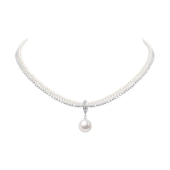 CARAT'S DIARY Faux Pearl Collarbone Chain Necklace Women's-0