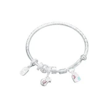 RURA S999 Fine Silver Bangles Women's Silver