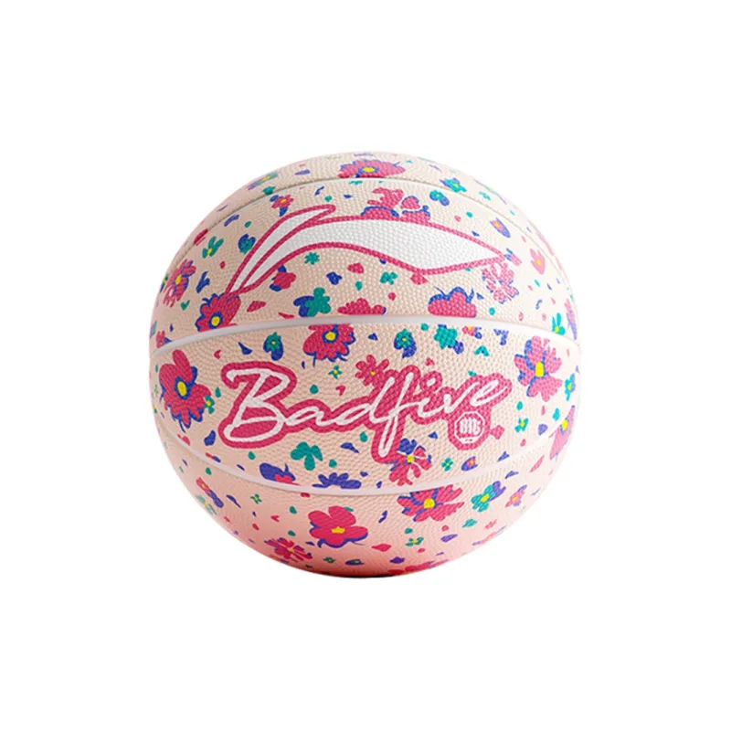 LiNing Rubber Basketball Pink Size 7 Training Unisex-12