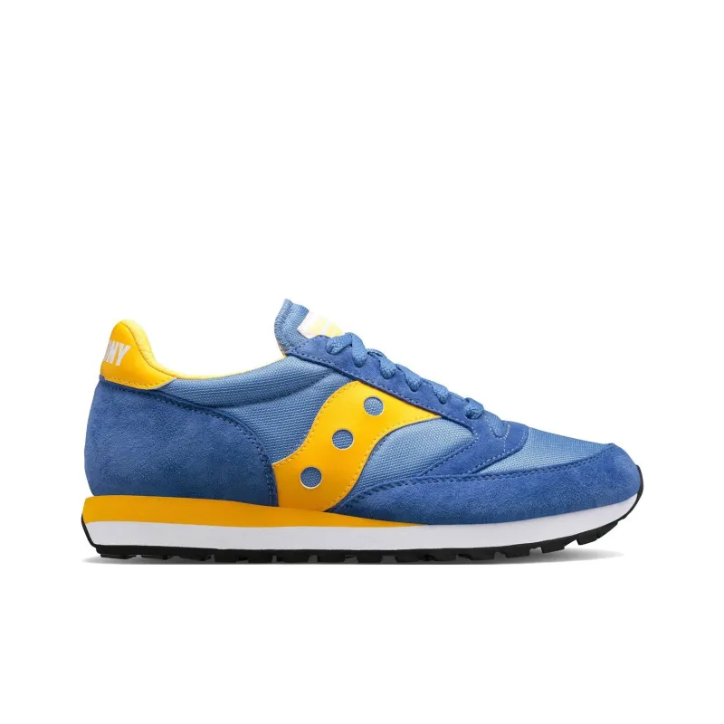 Saucony Jazz 81 Anti Slip Wear Resistant Low Top Running Shoes Men's Blue Yellow-1