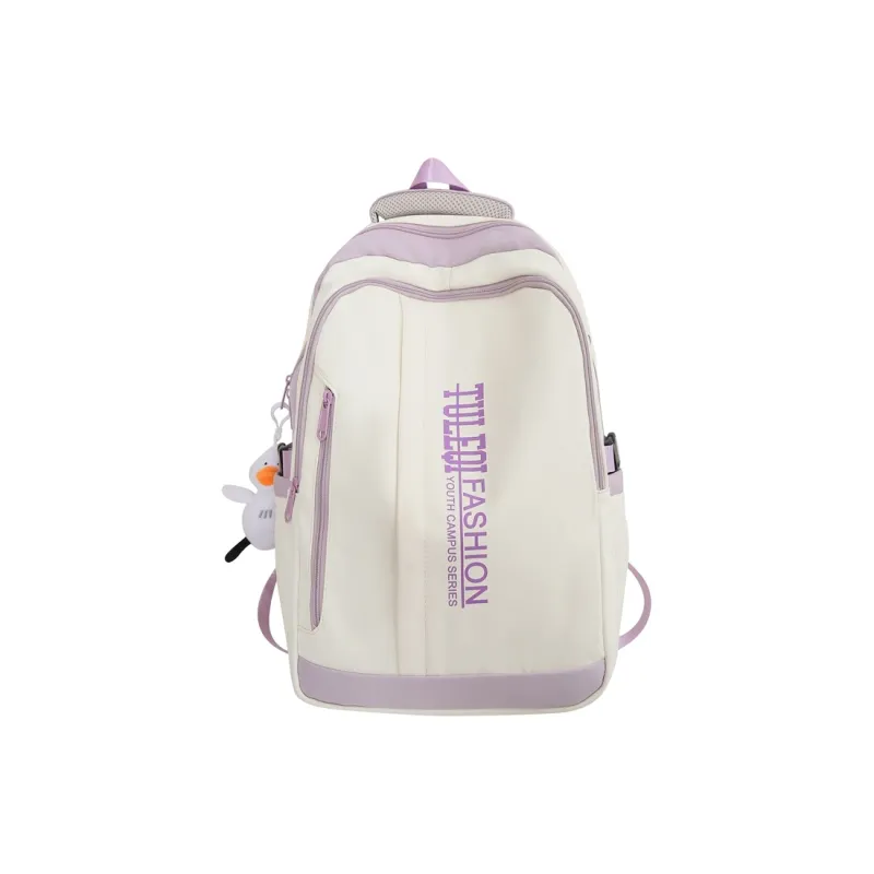 KAMLUI Nylon Fabric Backpack Regular Unisex Black/Red/Purple/Green-9