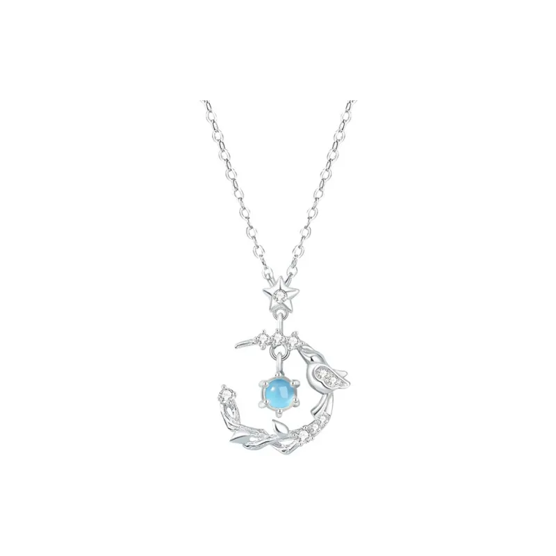 ZHONGLING 925 Sterling Silver Necklaces Women's-0