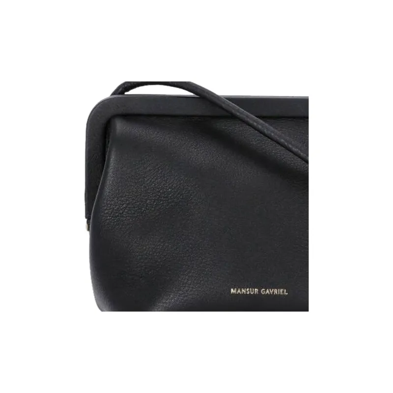 MANSUR GAVRIEL Calfskin Handheld Crossbody Bag Shoulder Bag Women's Black-3