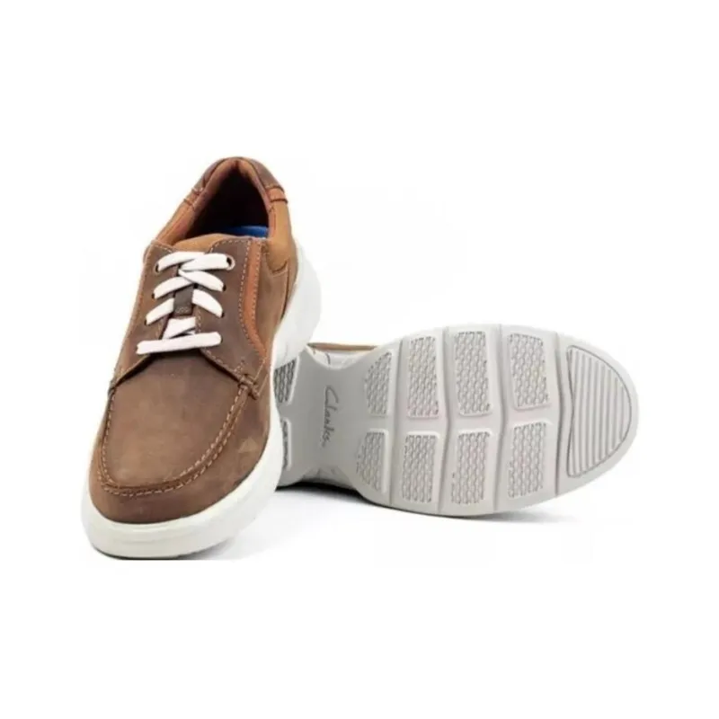 Clarks Bradley Vibe Low-Top Casual Shoes Men's Tan-4