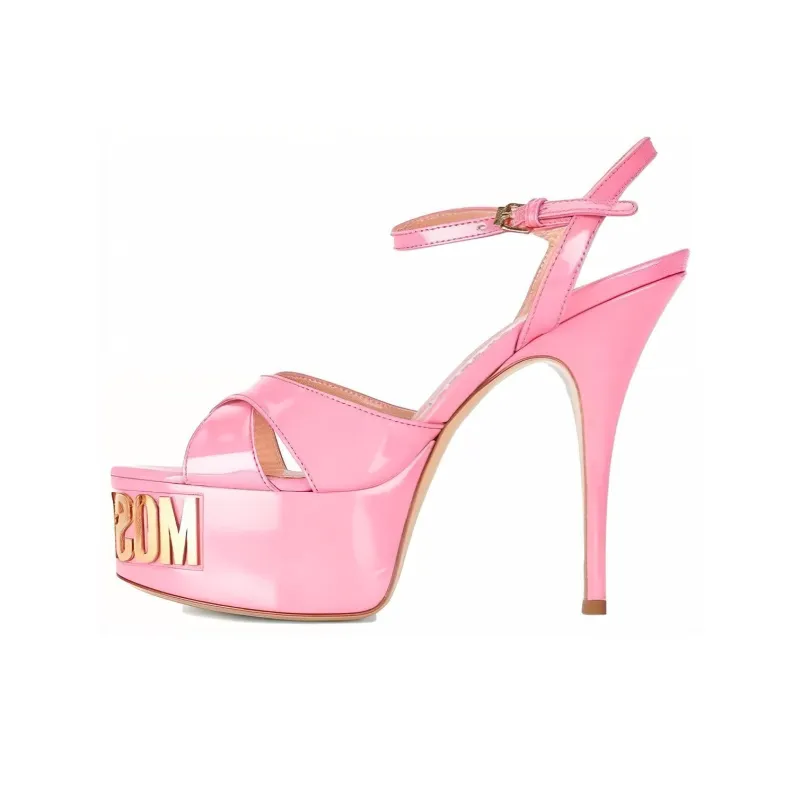 MOSCHINO One Strap Sandals Women's Pink-0