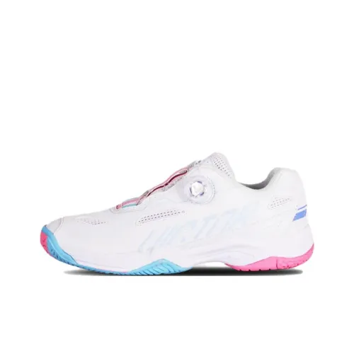 VICTOR Cushioning Anti Slip And Wear Resistant Low Top Badminton Shoes Unisex White Rose Red