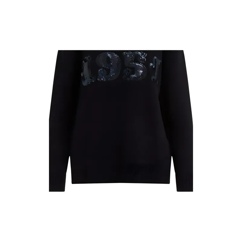 MaxMara Plata Logo Embellished Crewneck Jumper-9