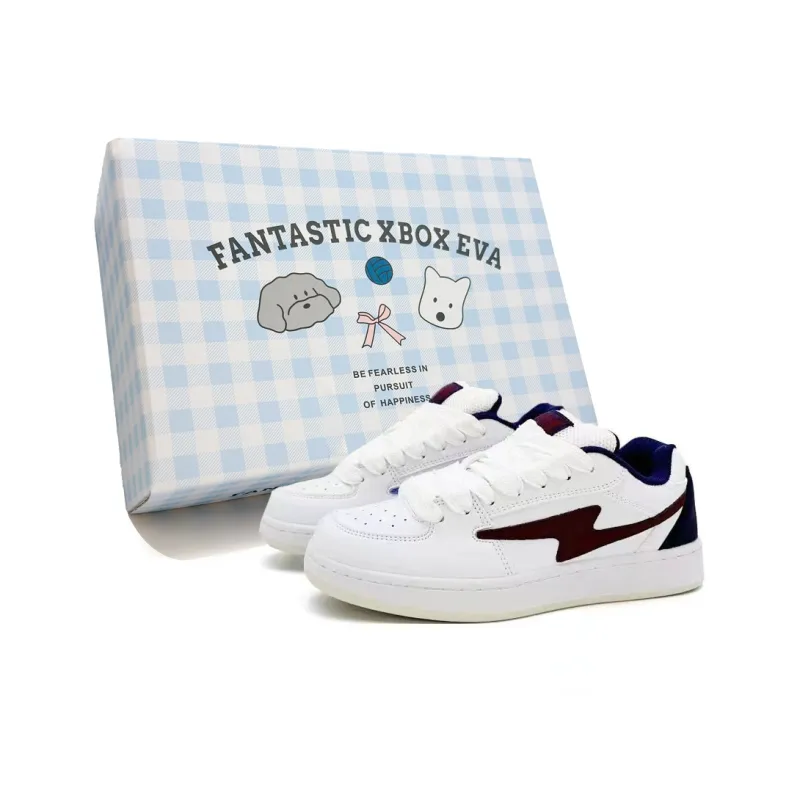 FANTASTIC XBOX Abrasion Resistant Low Top Skateboard Shoes Women's Yellow Blue-11