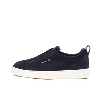 Santoni Logo Lettering Round Toe Sneakers