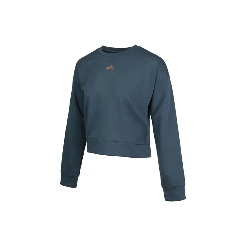 Adidas W U 4 U CREW Sweatshirt Women's Gray Blue-2