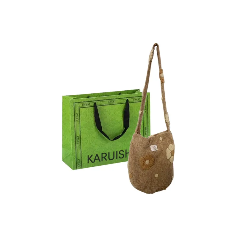 KARUISHA Woolen Crossbody Bag Regular Women's Multicolor-3