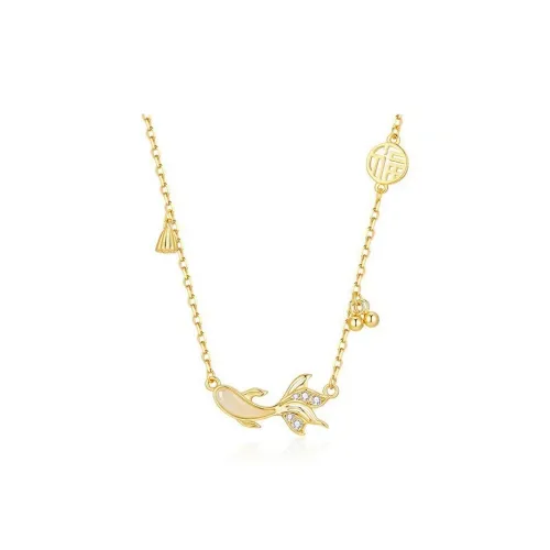 Zhiyu Hetian Jade Necklaces Pale Greenish White Jade Women's
