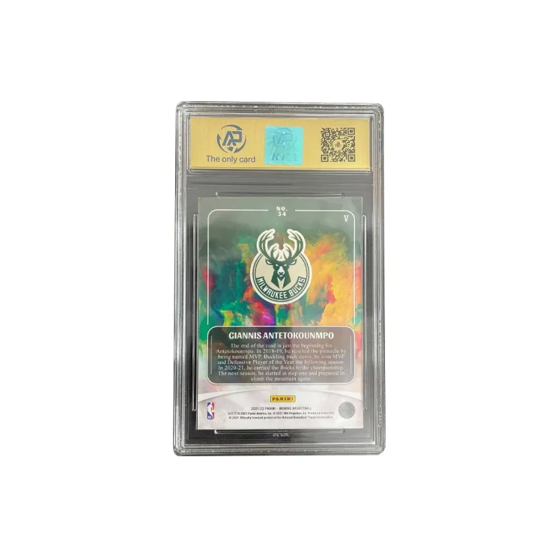 PANINI 2021 22 Origins Giannis Antetokounmpo Bucks Letter Bro Origins Teca RPA9 Star Card Pass Graded Cards 1 Pc-1