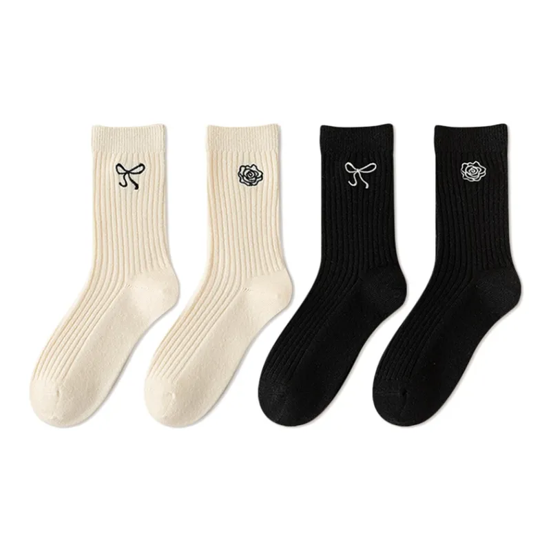 JIAZINI Mid Calf Socks Women's Combo Set-20