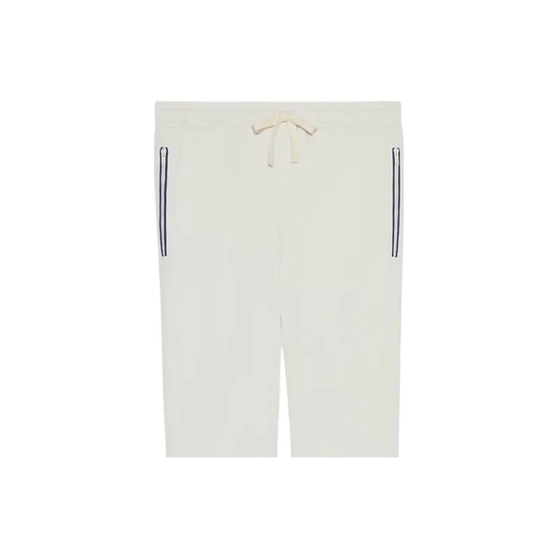 GUCCI Logo patch Cotton Track Pants-5