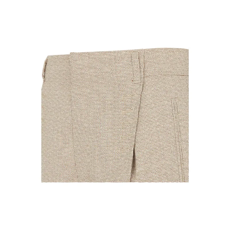 FENDI Micro Check Detailed Pleated Trousers-2