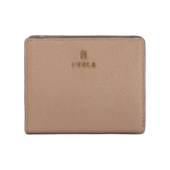 Furla Genuine Leather Wallet Small Size Women's Gray