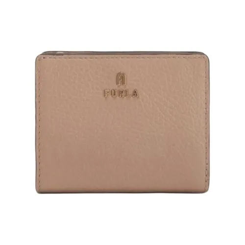 Furla Genuine Leather Wallet Small Size Women's Gray