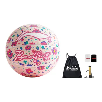 LiNing Rubber Basketball Pink Size 7 Training Unisex