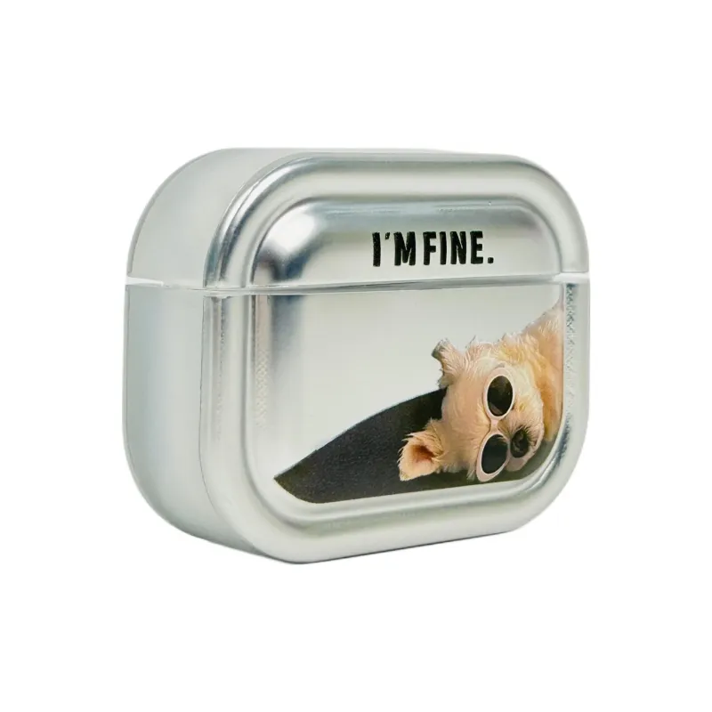 Sopi Apple AirPods 4/2/3/4th Generation/AirPods Pro/Pro 2 TPU Lying Sunglasses Puppy Headphone Cases-1
