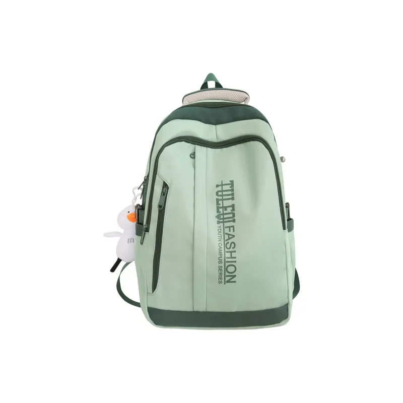 KAMLUI Nylon Fabric Backpack Regular Unisex Black/Red/Purple/Green-12