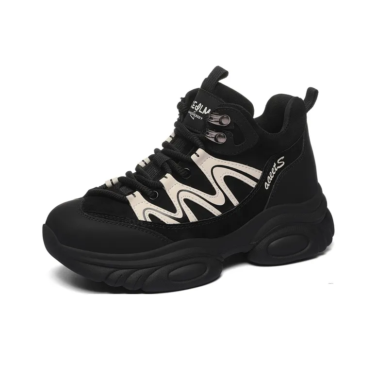 Golden Silk Rabbit Mid-Top Chunky Sneakers Women's-0