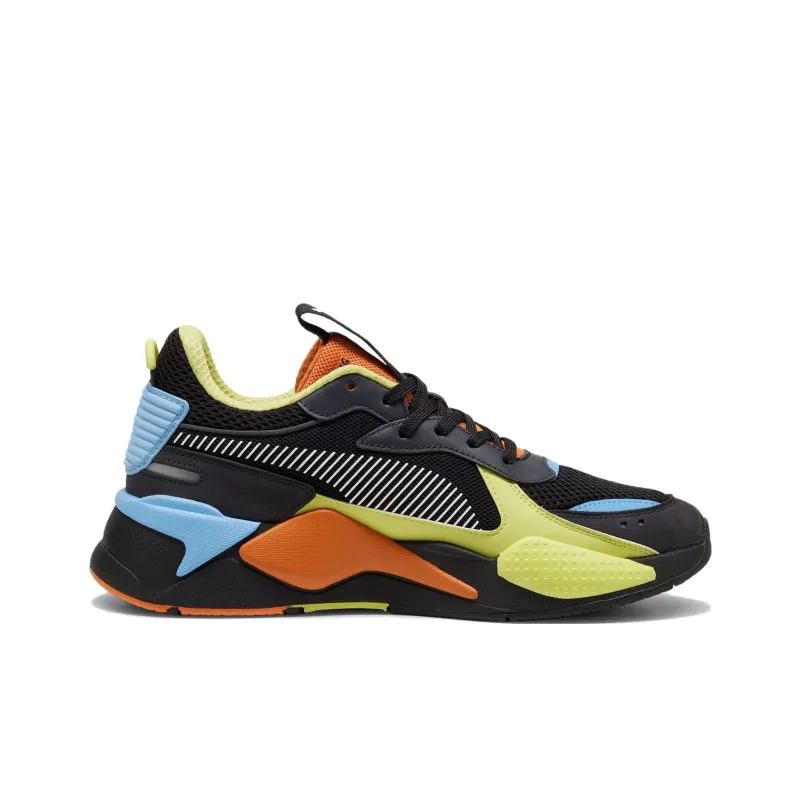 PUMA RS X Anti Slip Wear Resistant Low Top Casual Shoes Men's Black Cyan-1