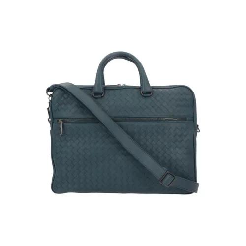Bottega Veneta Intrecciato Leather Briefcases Men's Green