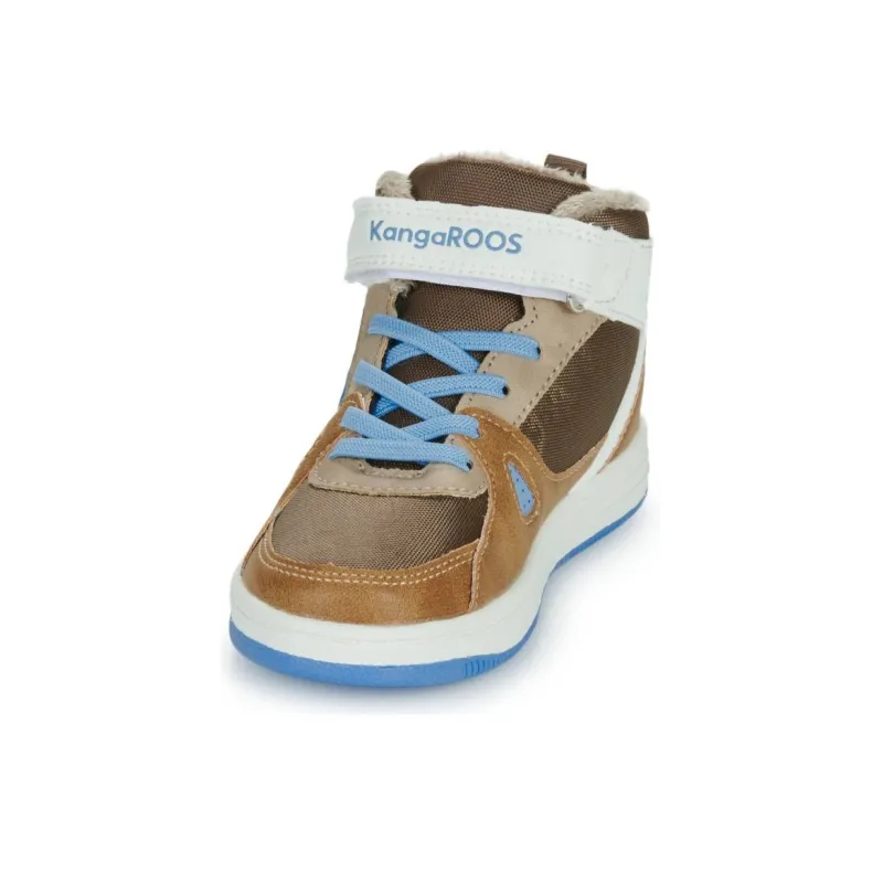 KangaROOS Anti Slip Wear Resistant Kids' Skateboarding Shoes Brown/Blue/White Kids'-3
